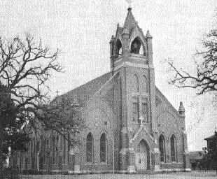 Photo of the St. Mary's Catholic Church in Bremond Texas (completed in 1908)