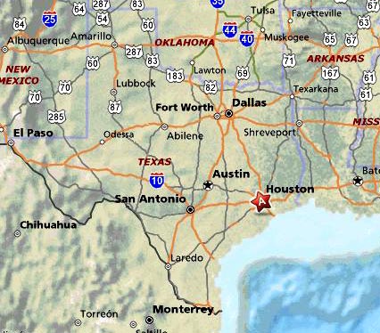 Map of Houston texas 