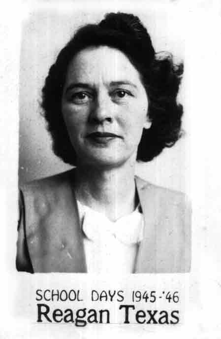 Mrs. A.B. Lewis, Reagan Texas teacher